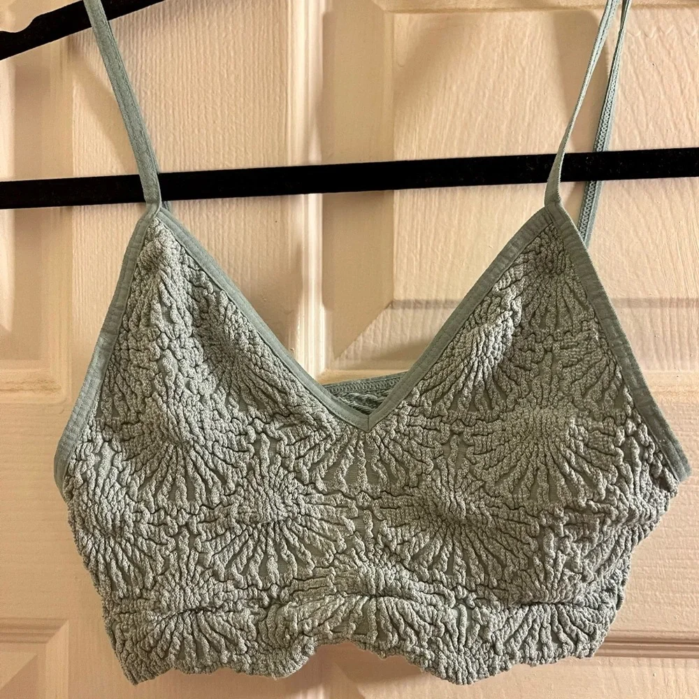 Free People What’s The Scoop Floral Bralette in Mermaids Tale Size XS/S NWOT - Picture 8 of 10